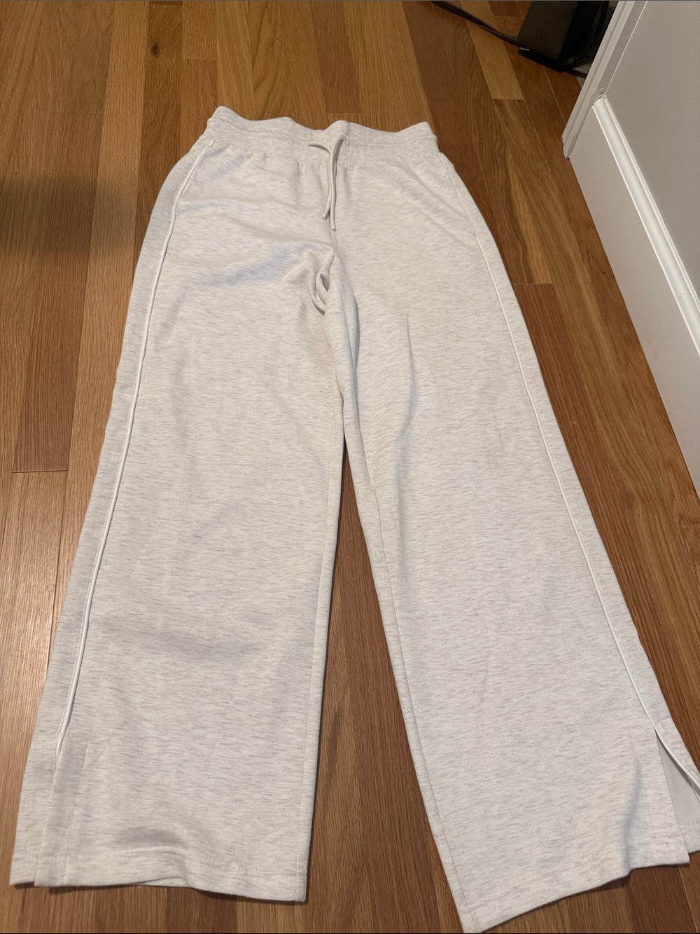 Yogalicious Wide-Leg Lounge Pants - Light Gray